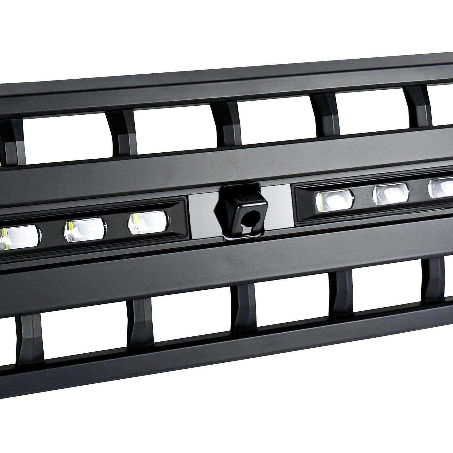 Armor Grille W/ Off-Road Lights & Camera Bracket - Matte Black For 21+ Ford Bronco | Amoffroad