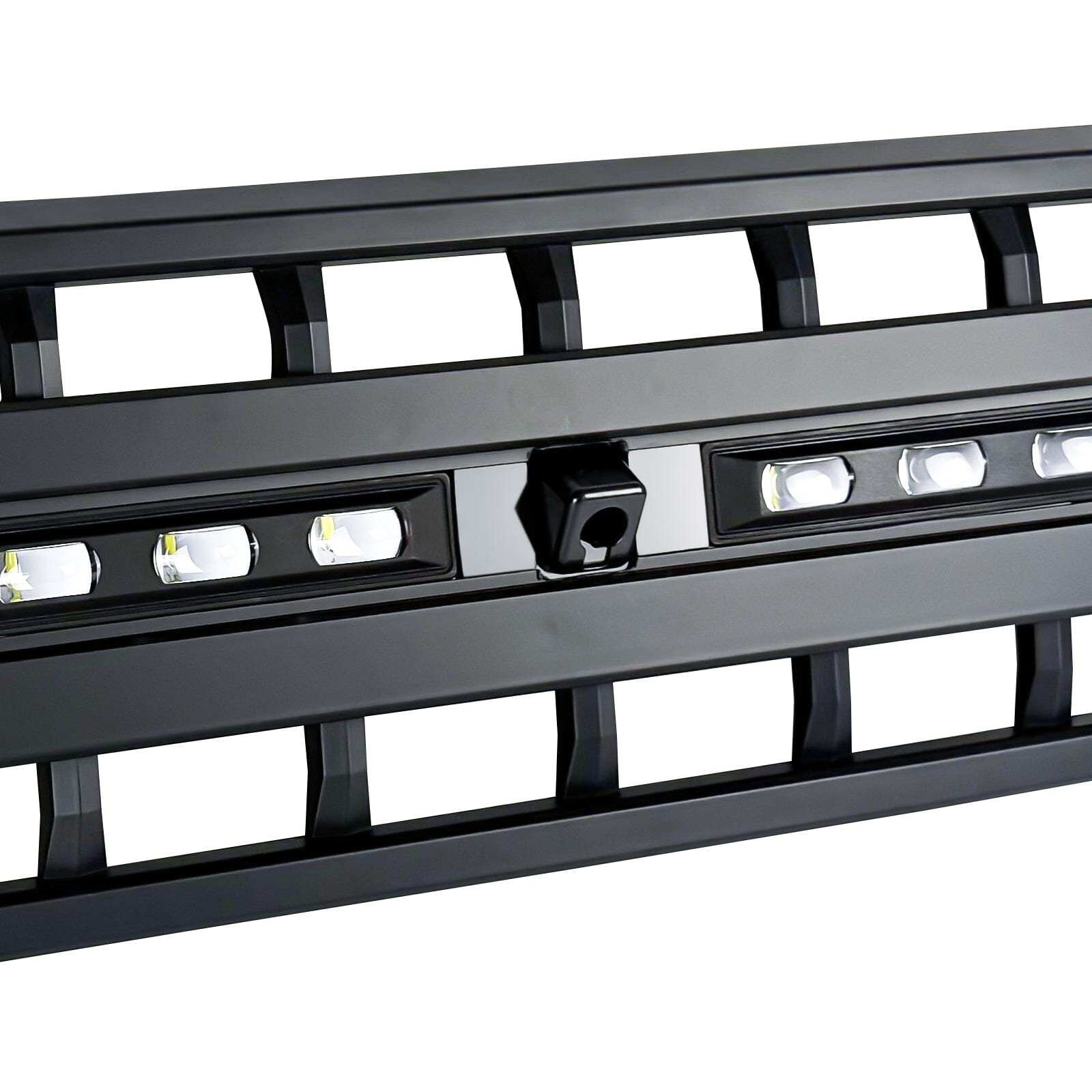 Armor Grille W/ Off-Road Lights & Camera Bracket - Matte Black For 21+ Ford Bronco | Amoffroad