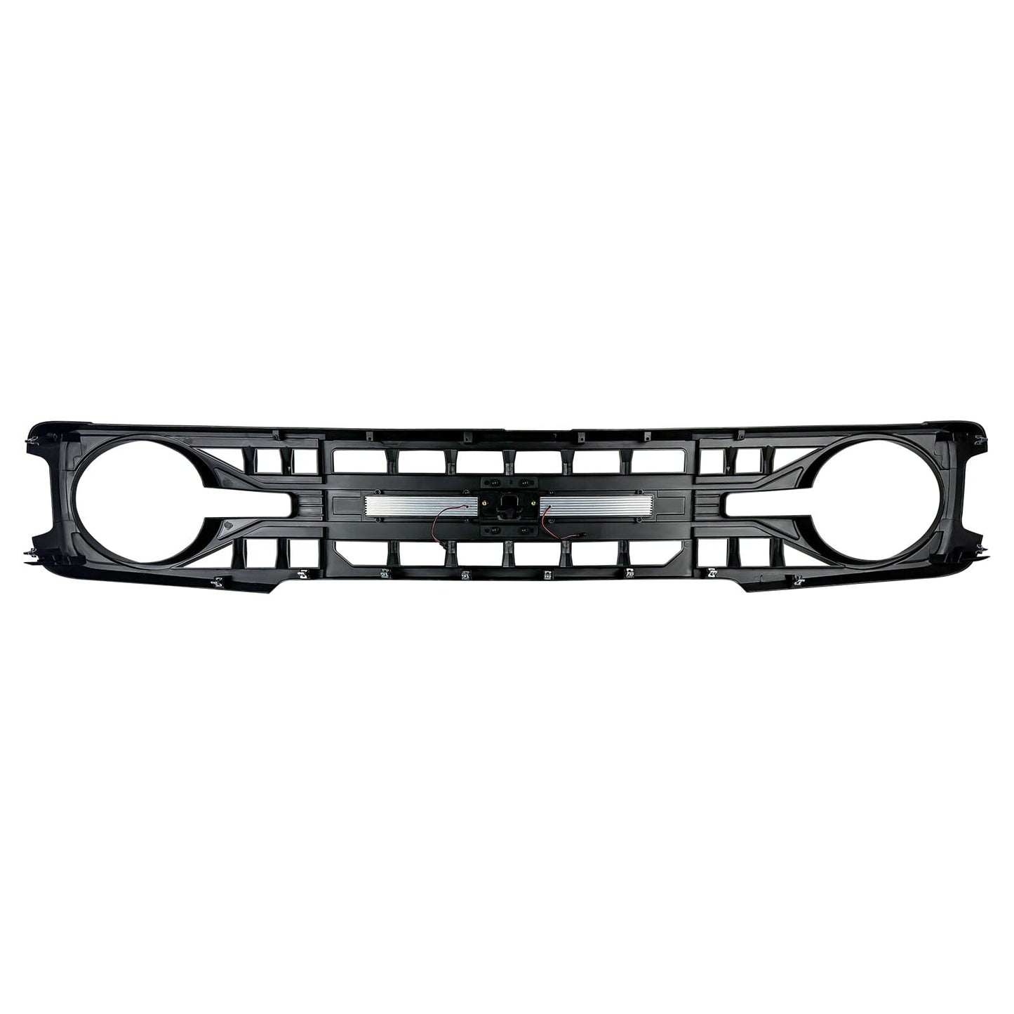 Armor Grille W/ Off-Road Lights & Camera Bracket - Matte Black For 21+ Ford Bronco | Amoffroad