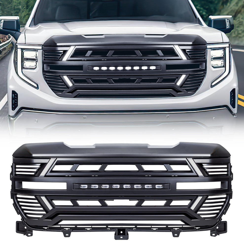 AMERICAN MODIFIED Armor Grille w/ Off-Road Lights, DRL & Camera Bracket ...