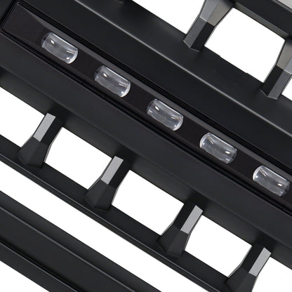 Armor Grille W/ Off-Road Lights - Matte Black For 18-23 Jeep Wrangler JL & Gladiator JT | Amoffroad