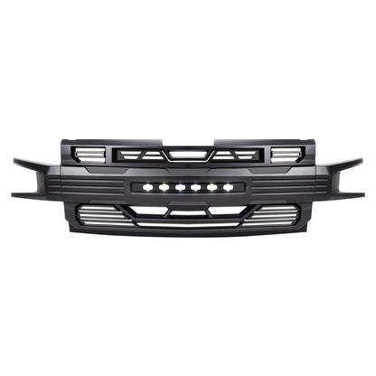 Armor Grille W/ Off-Road & No Amber Lights- Matte Black For 2019-2021 Chevy Silverado 1500| Amoffroad