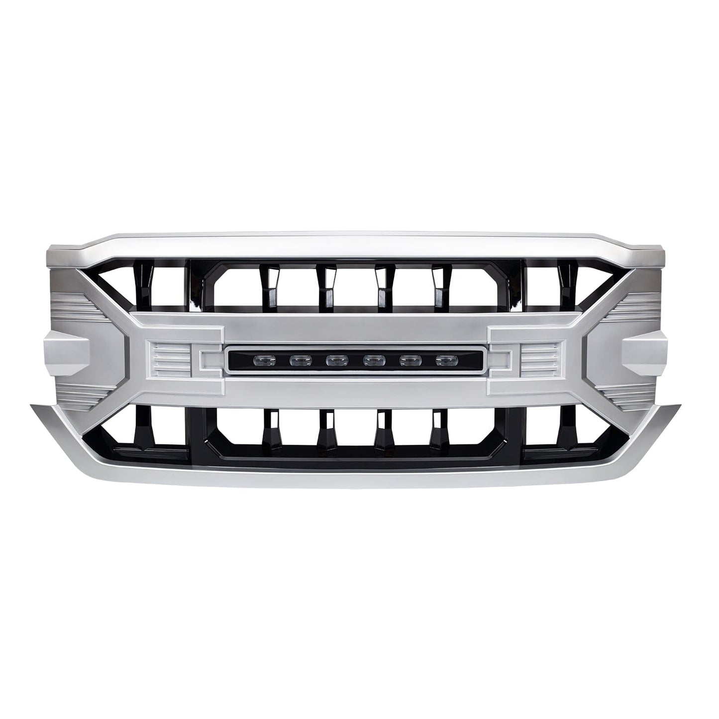 Armor Grille W/OFF-ROAD Lights - Chrome For 16-19 Silverado 1500| Amoffroad