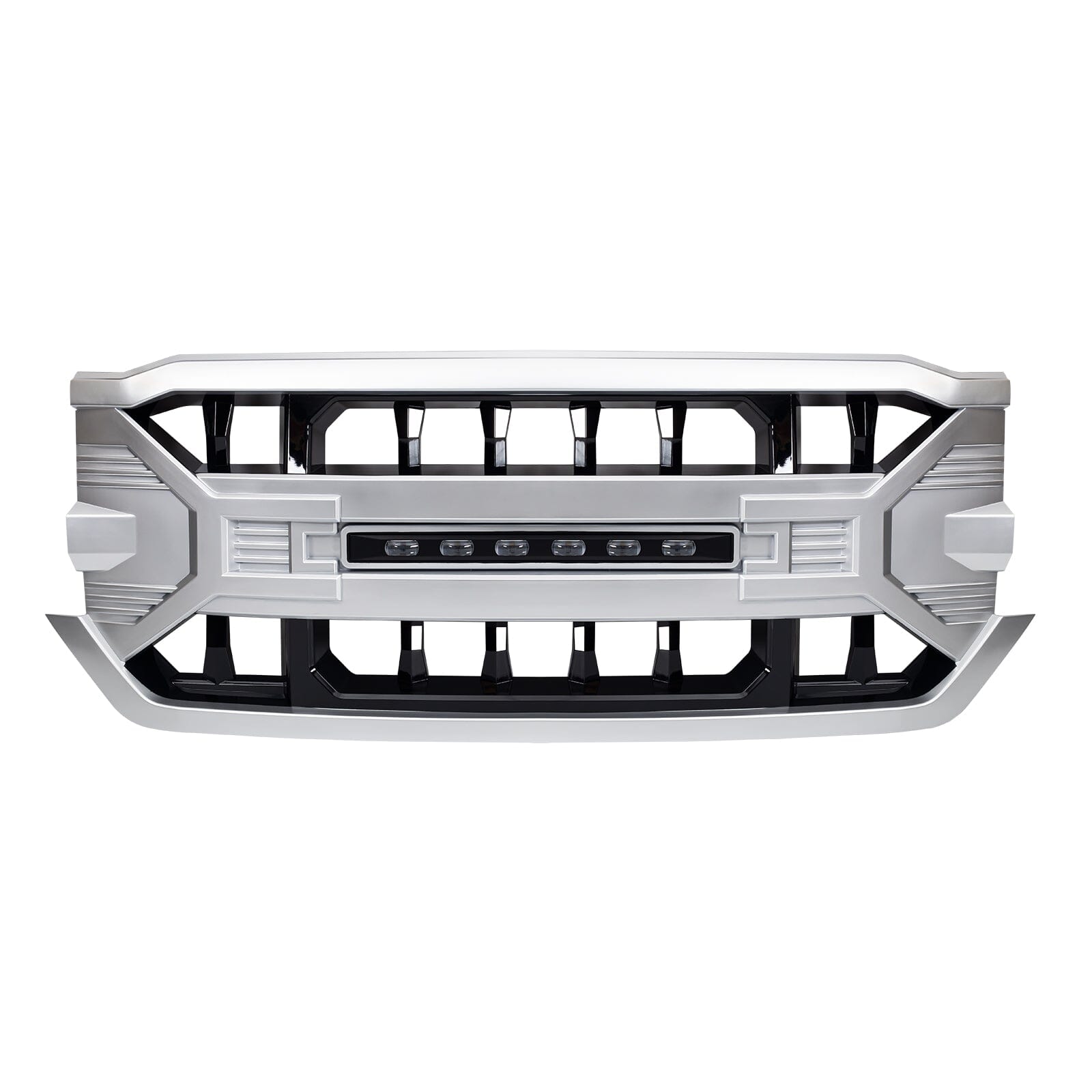 Armor Grille W/OFF-ROAD Lights - Chrome For 16-19 Silverado 1500| Amoffroad