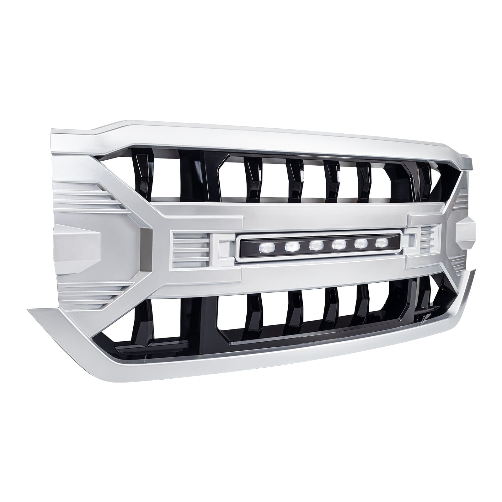 Armor Grille W/OFF-ROAD Lights - Chrome For 16-19 Silverado 1500| Amoffroad