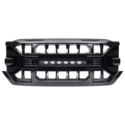 Armor Grille W/Off-Road Lights - Glossy Black for 16-19 Silverado 1500| Amoffroad