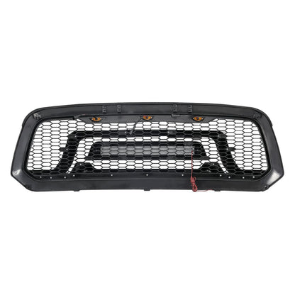 Armor Grille W/Off-Road Lights-Glossy Black For 2013-2018 Dodge Ram 1500| Amoffroad