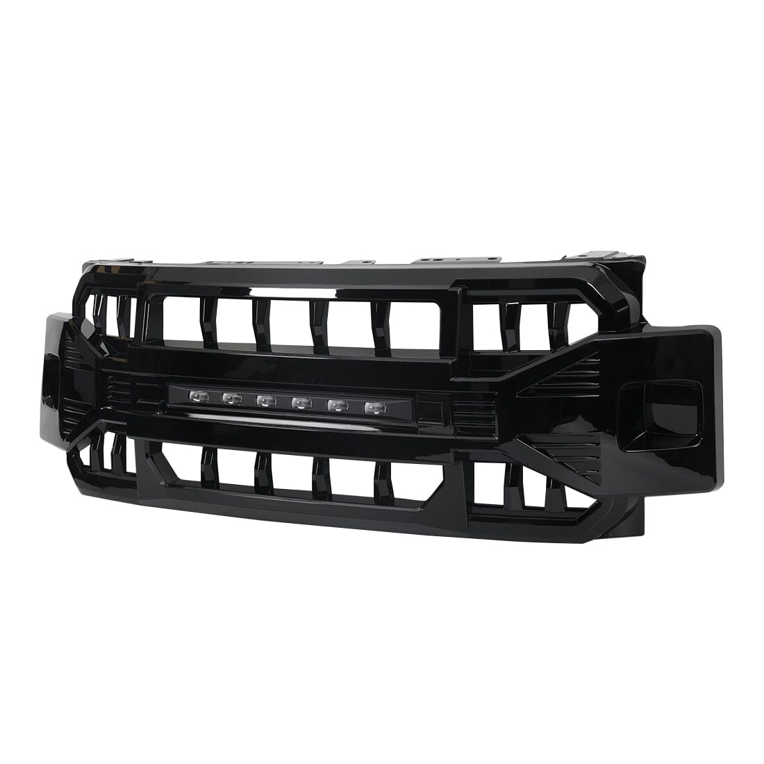 Armor Grille W/Off-Road Lights - Glossy Black For 2017-2019 Ford F250/350| Amoffroad