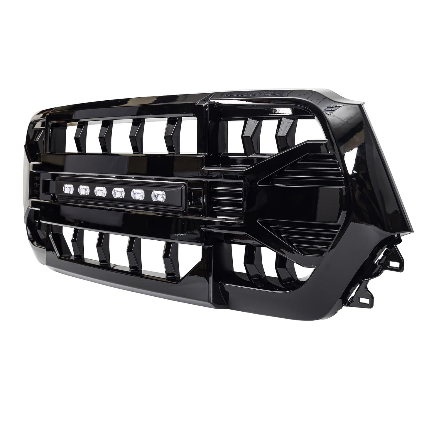 Armor Grille W/Off-Road Lights-Glossy Black For 2019-2024 Dodge Ram 1500 | Amoffroad