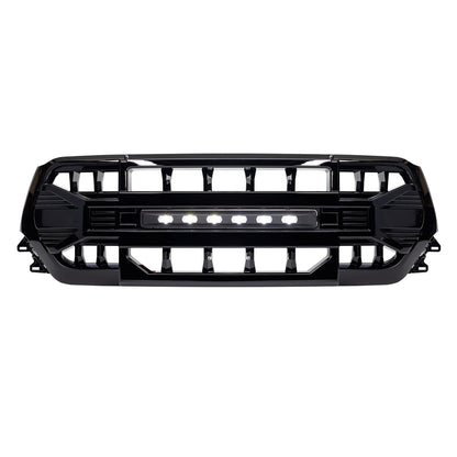 Armor Grille W/Off-Road Lights-Glossy Black For 2019-2024 Dodge Ram 1500 | Amoffroad