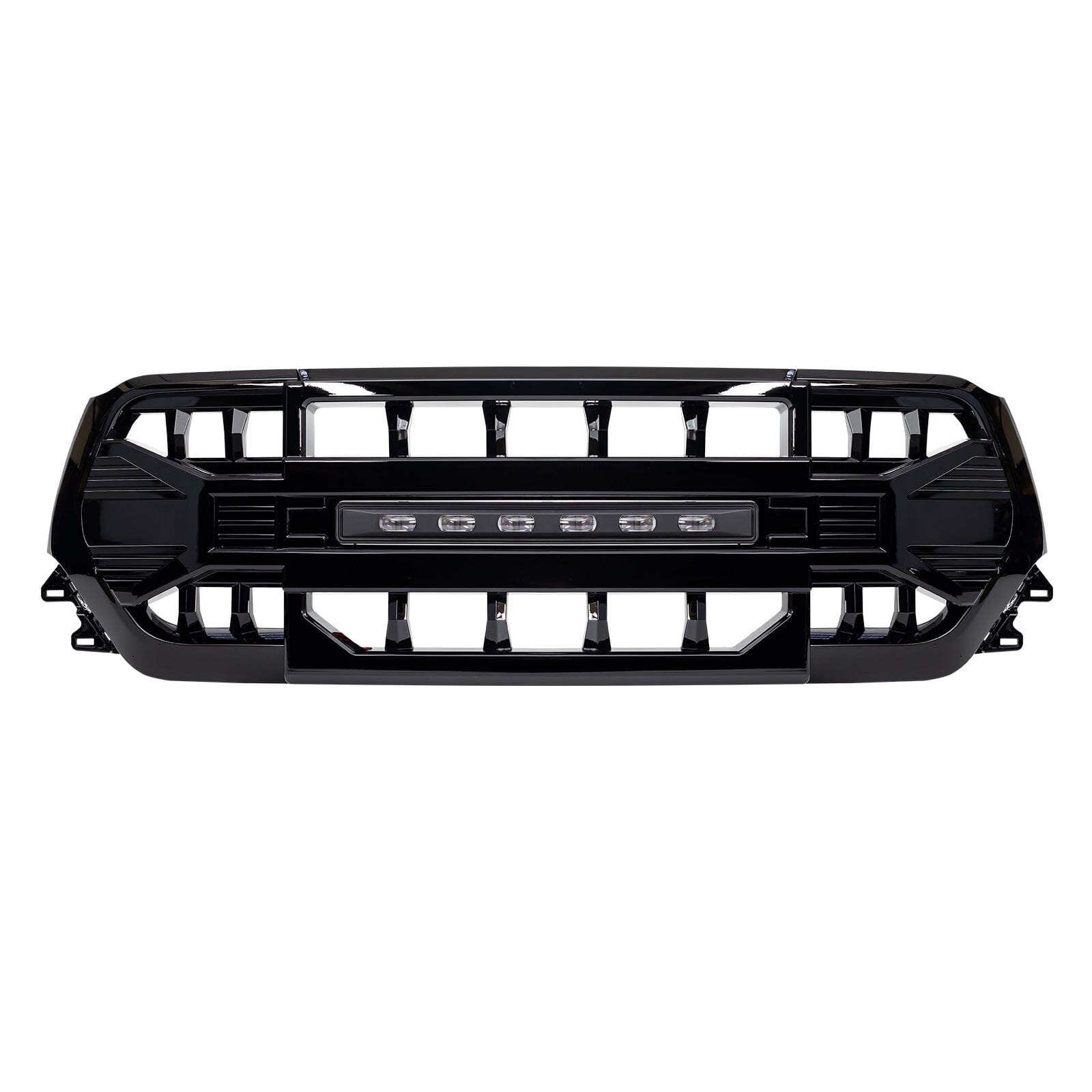 Armor Grille W/Off-Road Lights-Glossy Black For 2019-2024 Dodge Ram 1500 | Amoffroad