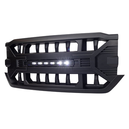 Armor Grille W/OFF-ROAD Lights-Matte Black For 16-18 Silverado 1500 | Amoffroad