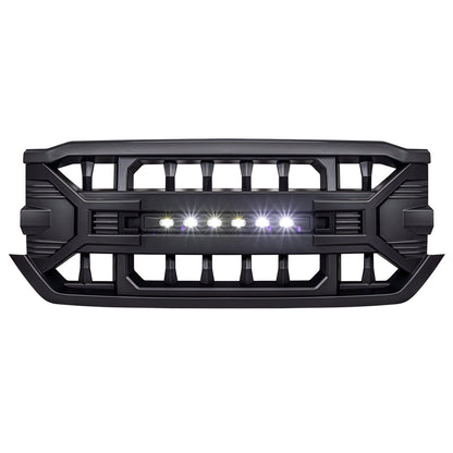 Armor Grille W/OFF-ROAD Lights-Matte Black For 16-18 Silverado 1500 | Amoffroad