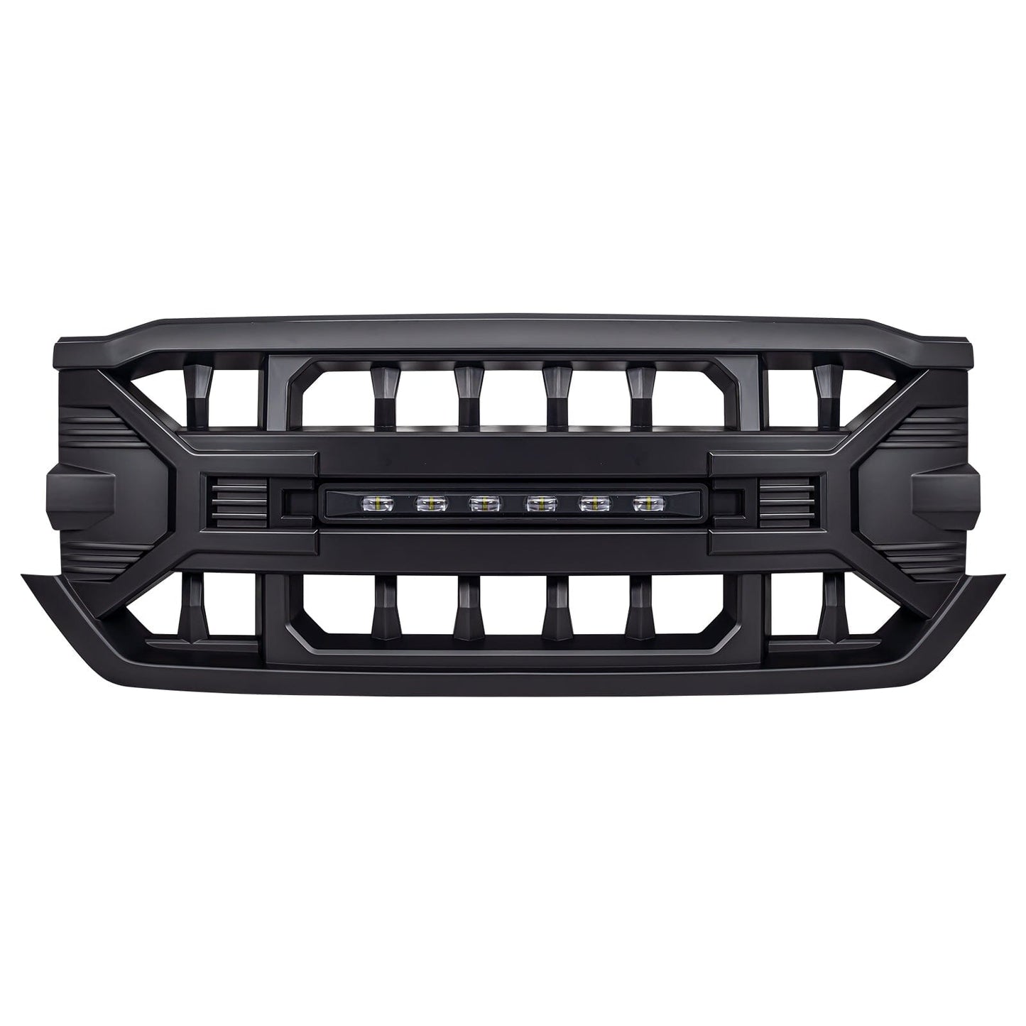 Armor Grille W/OFF-ROAD Lights-Matte Black For 16-18 Silverado 1500 | Amoffroad