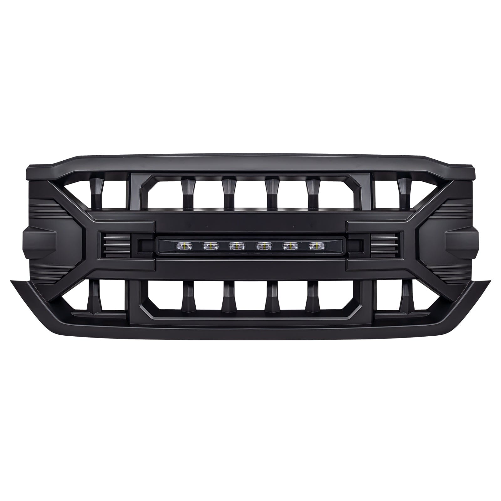 Armor Grille W/OFF-ROAD Lights-Matte Black For 16-18 Silverado 1500 | Amoffroad