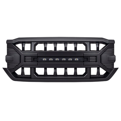 Armor Grille W/OFF-ROAD Lights-Matte Black For 16-18 Silverado 1500 | Amoffroad