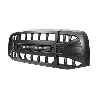 Armor Grille W/Off-Road Lights-Matte Black For 2006-2008 Dodge Ram 1500|Amoffroad