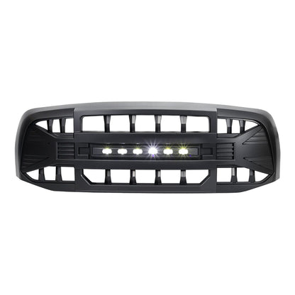 Armor Grille W/Off-Road Lights-Matte Black For 2006-2008 Dodge Ram 1500|Amoffroad