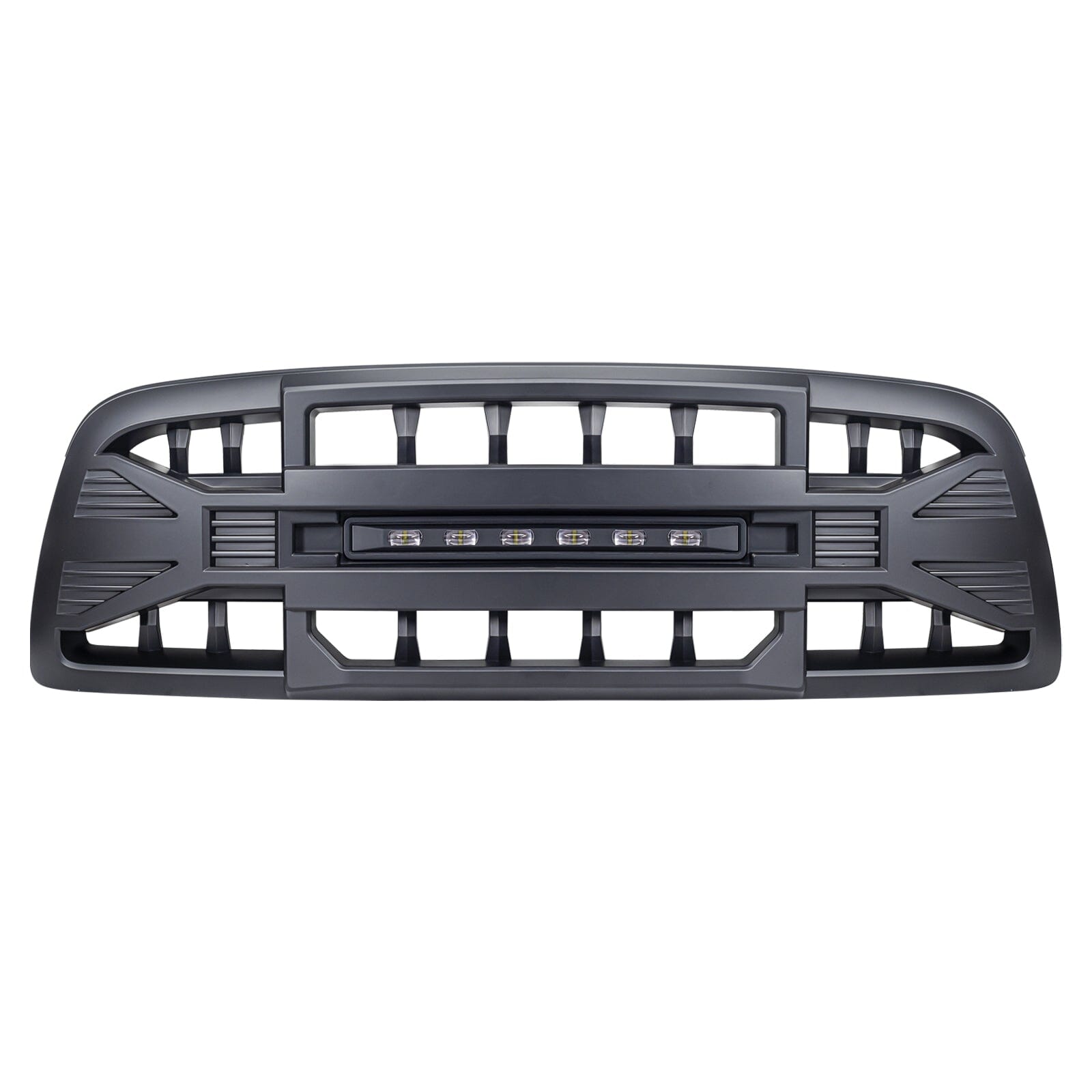 Armor Grille W/Off-Road Lights-Matte Black For 2009-2012 Dodge Ram 1500| Amoffroad