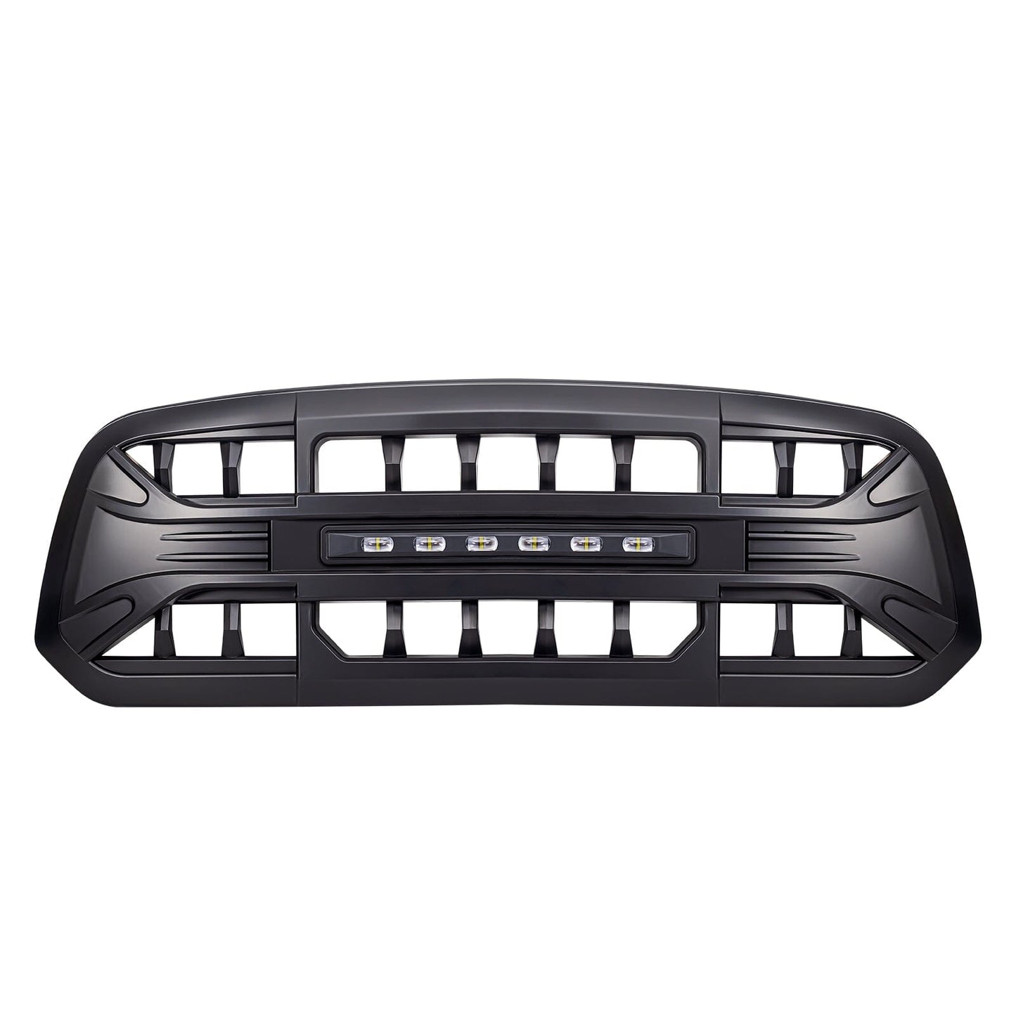 ARMOR Grille W/Off-Road Lights-Matte Black For 2013-2018 Dodge Ram 1500 |Amoffroad