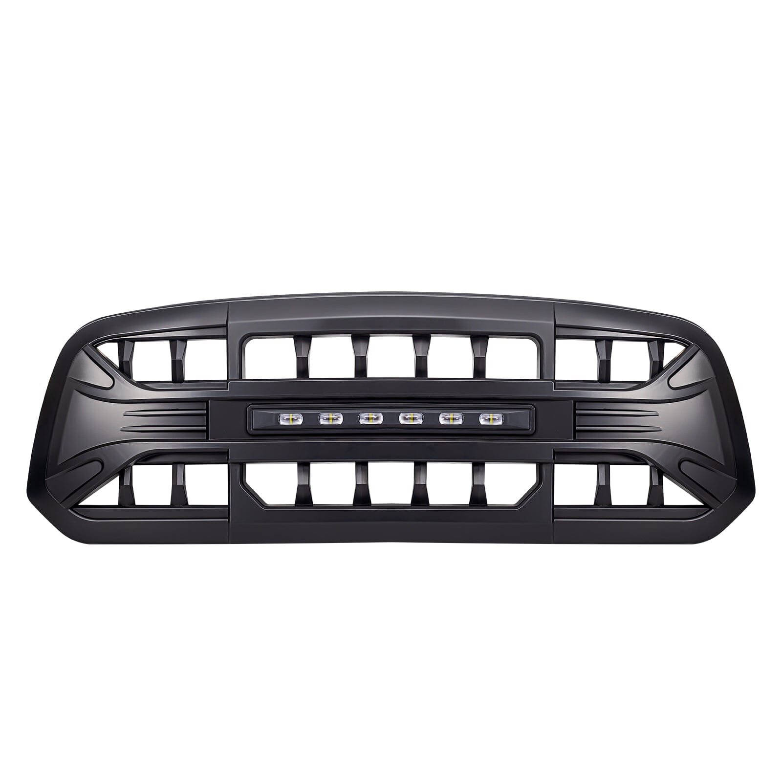 ARMOR Grille W/Off-Road Lights-Matte Black For 2013-2018 Dodge Ram 1500 |Amoffroad