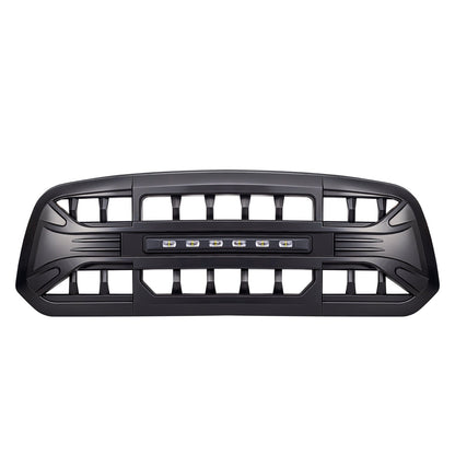 ARMOR Grille W/Off-Road Lights-Matte Black For 2013-2018 Dodge Ram 1500 |Amoffroad