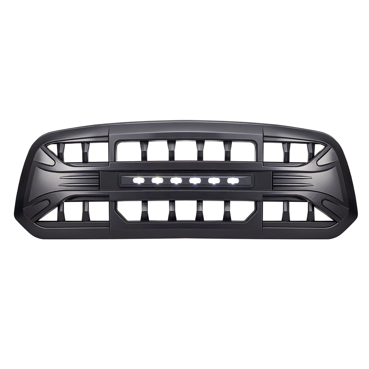 ARMOR Grille W/Off-Road Lights-Matte Black For 2013-2018 Dodge Ram 1500 |Amoffroad