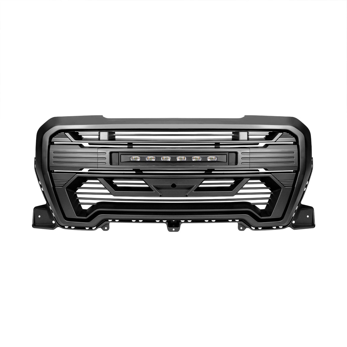 Armor Grille W/Off-Road Lights - Matte Black For 2019-2021 GMC Sierra 1500 | Amoffroad