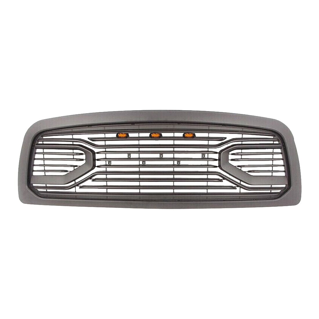 Big Horn Style Front Grille W/Amber-Matte Black For 2009-2013 Dodge Ram 1500|Amoffroad