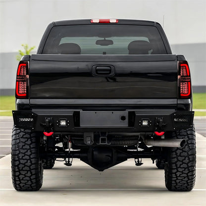 Chrome LED Tail Lights-Clear Lens for 99-06 Chevy Silverado & 99- 02 GMC Sierra 1500 2500 3500(DOT Approved) | Amoffroad