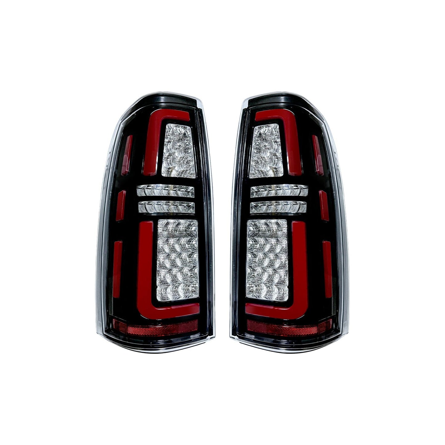 Chrome LED Tail Lights-Clear Lens for 99-06 Chevy Silverado & 99- 02 GMC Sierra 1500 2500 3500(DOT Approved) | Amoffroad