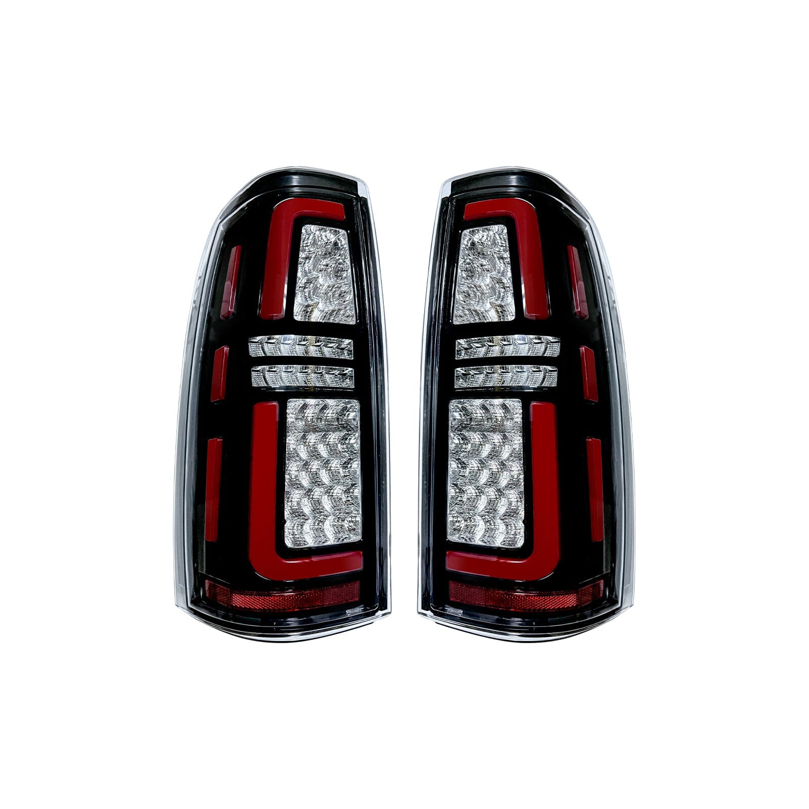 Chrome LED Tail Lights-Clear Lens for 99-06 Chevy Silverado & 99- 02 GMC Sierra 1500 2500 3500(DOT Approved) | Amoffroad