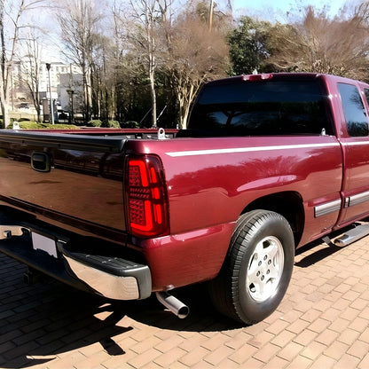 Chrome LED Tail Lights-Clear Lens for 99-06 Chevy Silverado & 99- 02 GMC Sierra 1500 2500 3500(DOT Approved) | Amoffroad