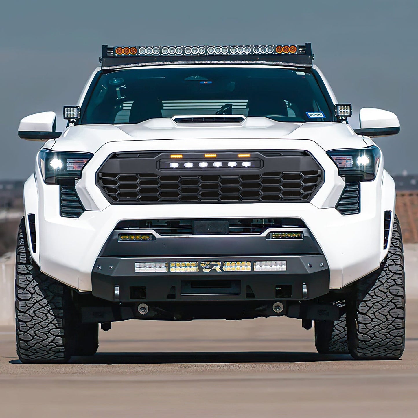 Front Grille W/ Off-Road Lights - Matte Black For 2024+ Toyota Tacoma | AM Off-Road