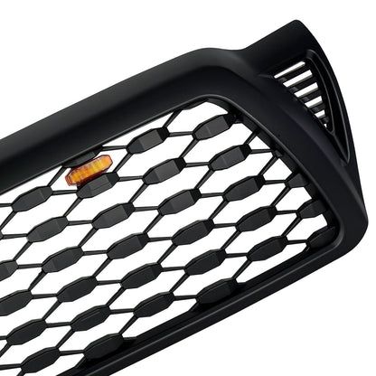 Front Mesh Grille W/ Amber Lights - Matte Black For 2005-2011 Toyota Tacoma | Amoffroad