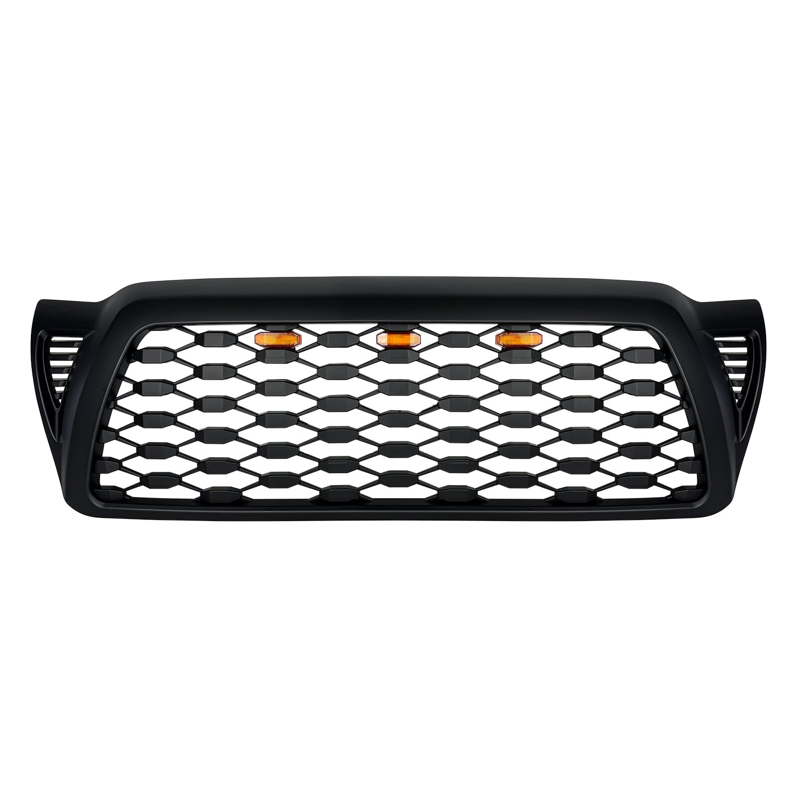 Front Mesh Grille W/ Amber Lights - Matte Black For 2005-2011 Toyota Tacoma | Amoffroad