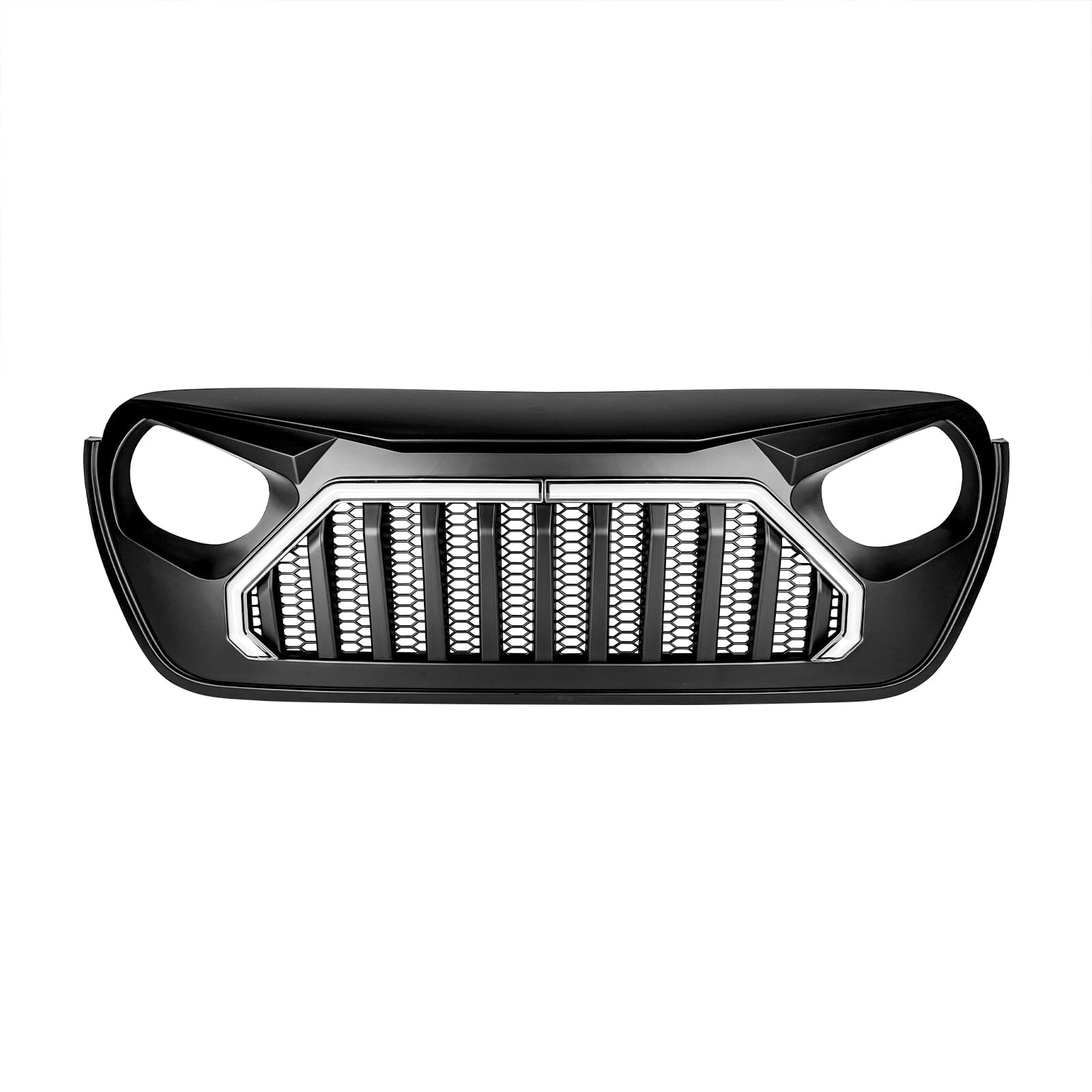 Gladiator Vader Grille W/ LED DRL and Turn Signals - Matte Black For 18+ Jeep Wrangler JL & Gladiator JT | Amoffroad