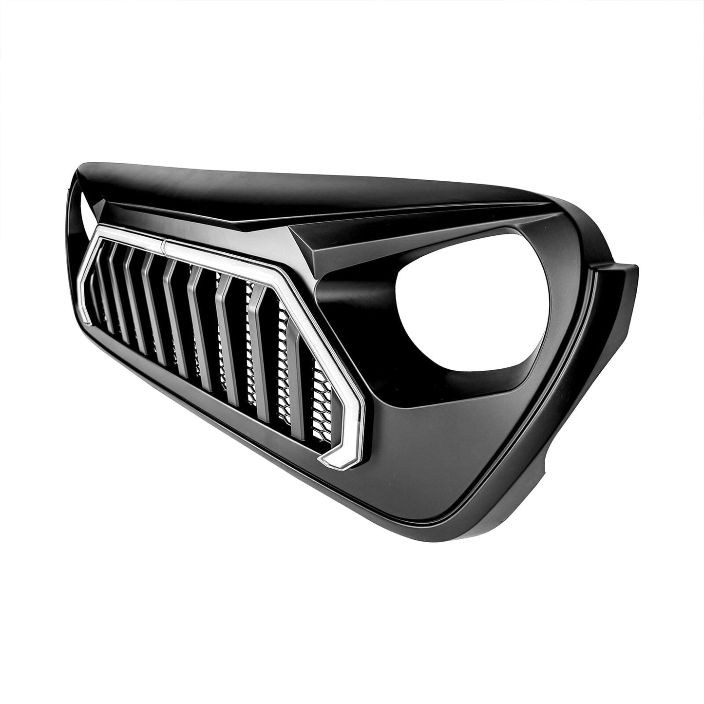Gladiator Vader Grille W/ LED DRL and Turn Signals - Matte Black For 18+ Jeep Wrangler JL & Gladiator JT | Amoffroad