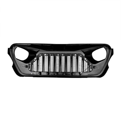 Gladiator Vader Grille W/ LED DRL and Turn Signals - Matte Black For 18+ Jeep Wrangler JL & Gladiator JT | Amoffroad