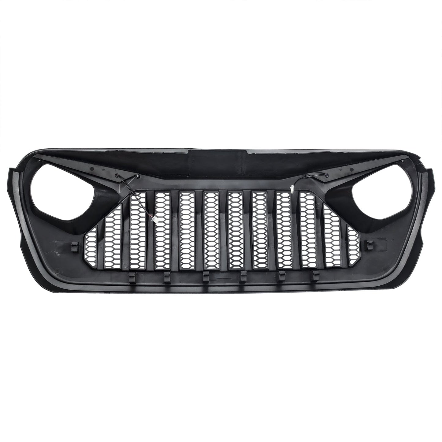 Gladiator Vader Grille W/ LED Eyebrow DRL and Turn Signals - Matte Black For 18+ Jeep Wrangler JL & Gladiator JT W/O Trailcam | Amoffroad