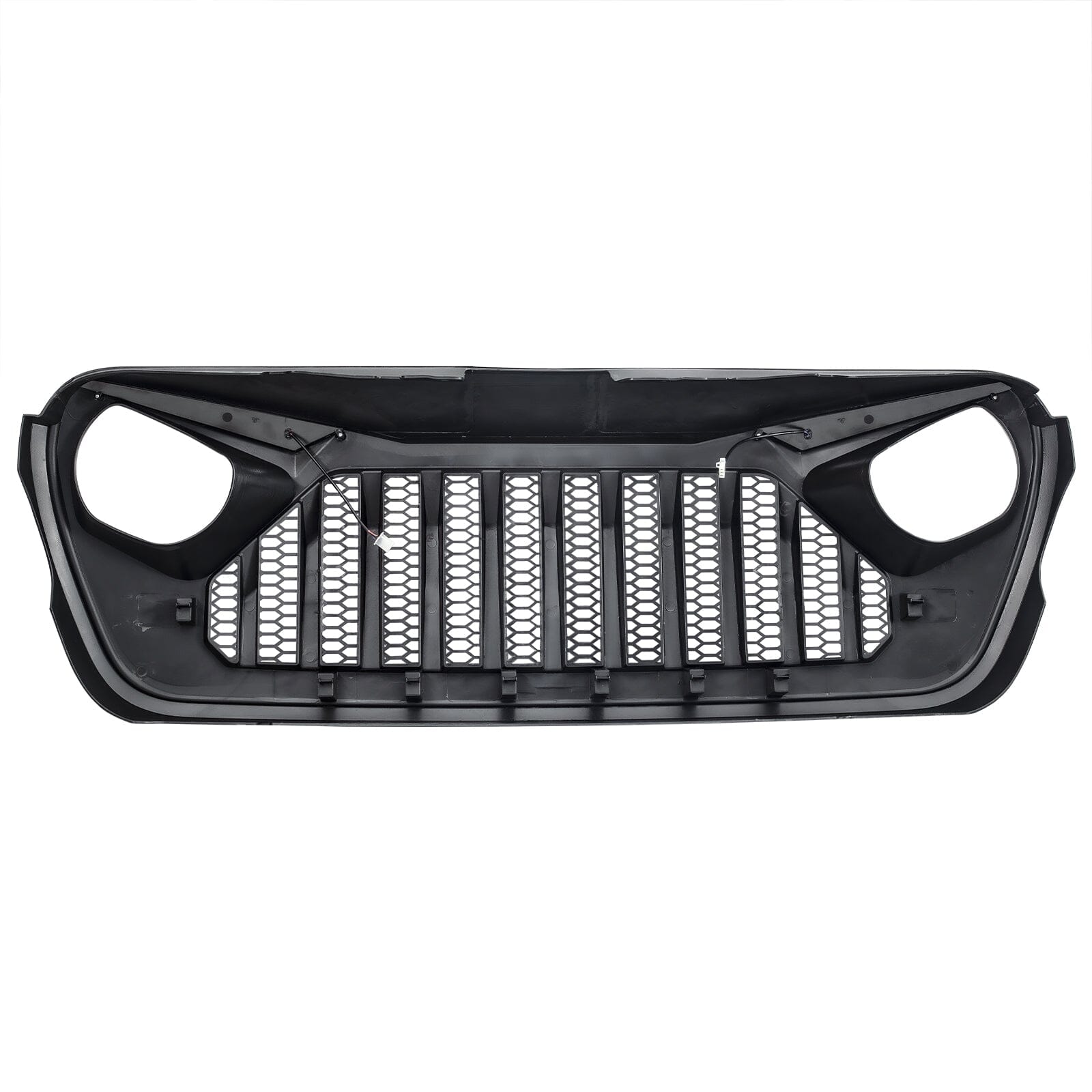 Gladiator Vader Grille W/ LED Eyebrow DRL and Turn Signals - Matte Black For 18+ Jeep Wrangler JL & Gladiator JT W/O Trailcam | Amoffroad