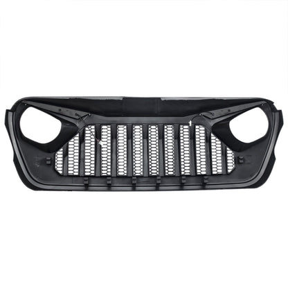Gladiator Vader Grille W/ LED Eyebrow DRL and Turn Signals - Matte Black For 18+ Jeep Wrangler JL & Gladiator JT W/O Trailcam | Amoffroad