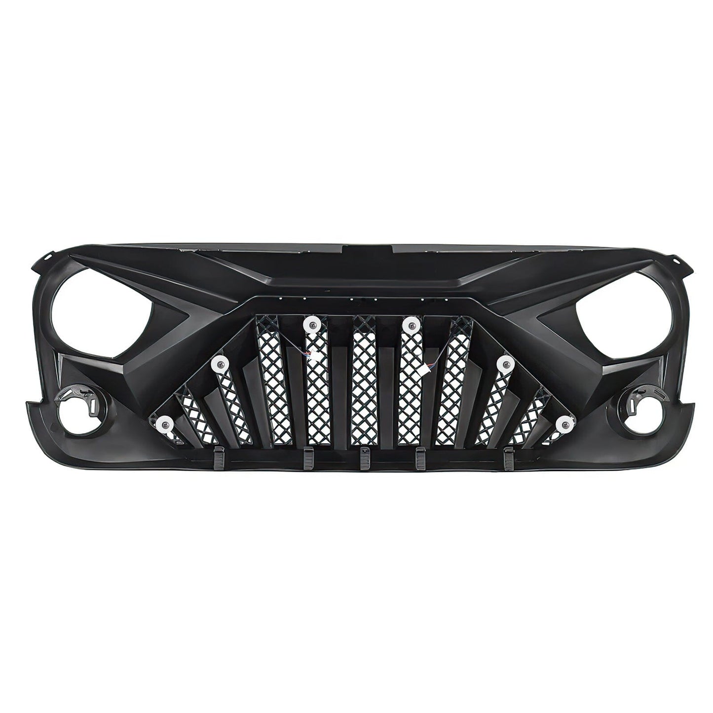 Goliath Grille W/ LED DRL and Turn Signals - Glossy Black For 07-18 Jeep Wrangler JK | Amoffroad
