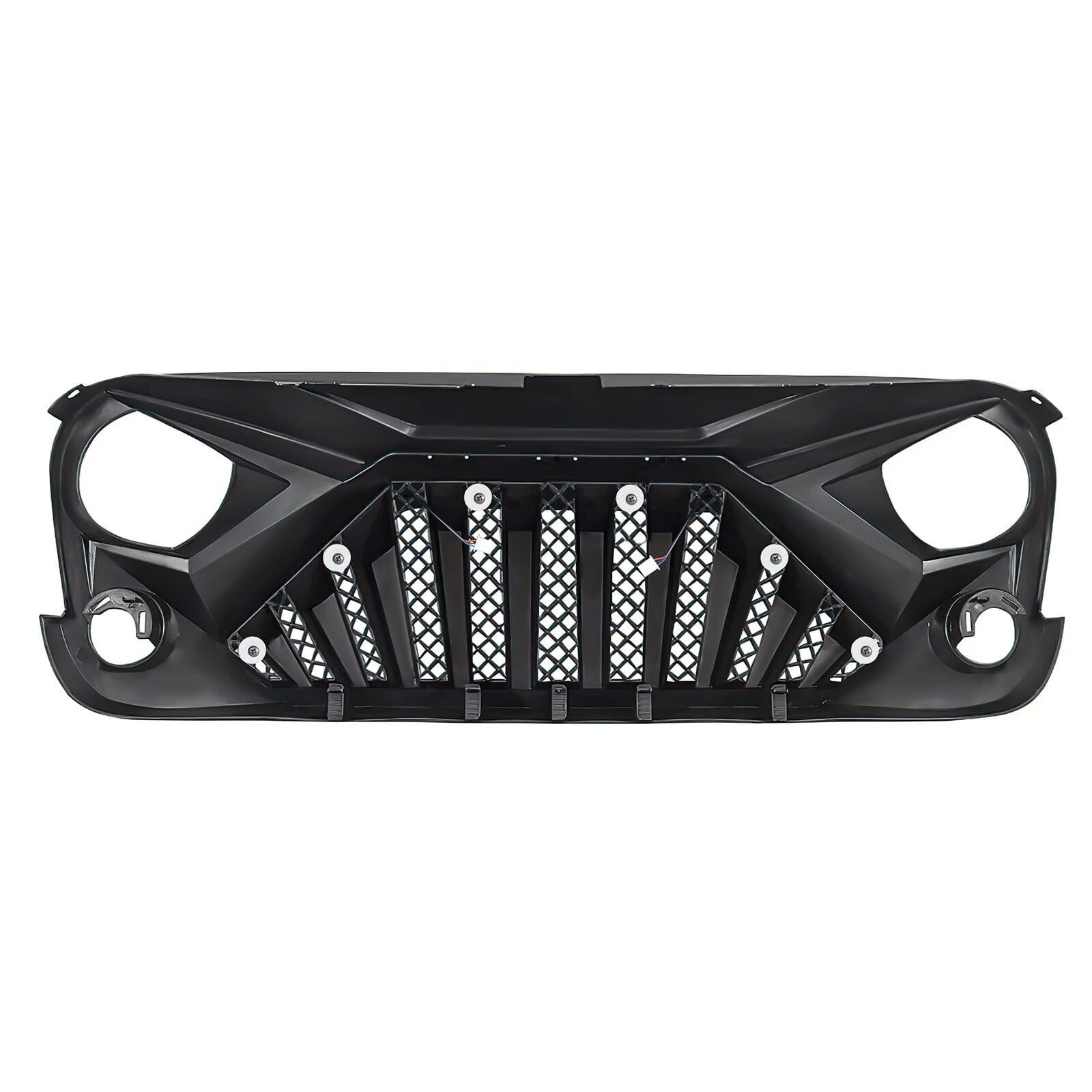 Goliath Grille W/ LED DRL and Turn Signals - Glossy Black For 07-18 Jeep Wrangler JK | Amoffroad