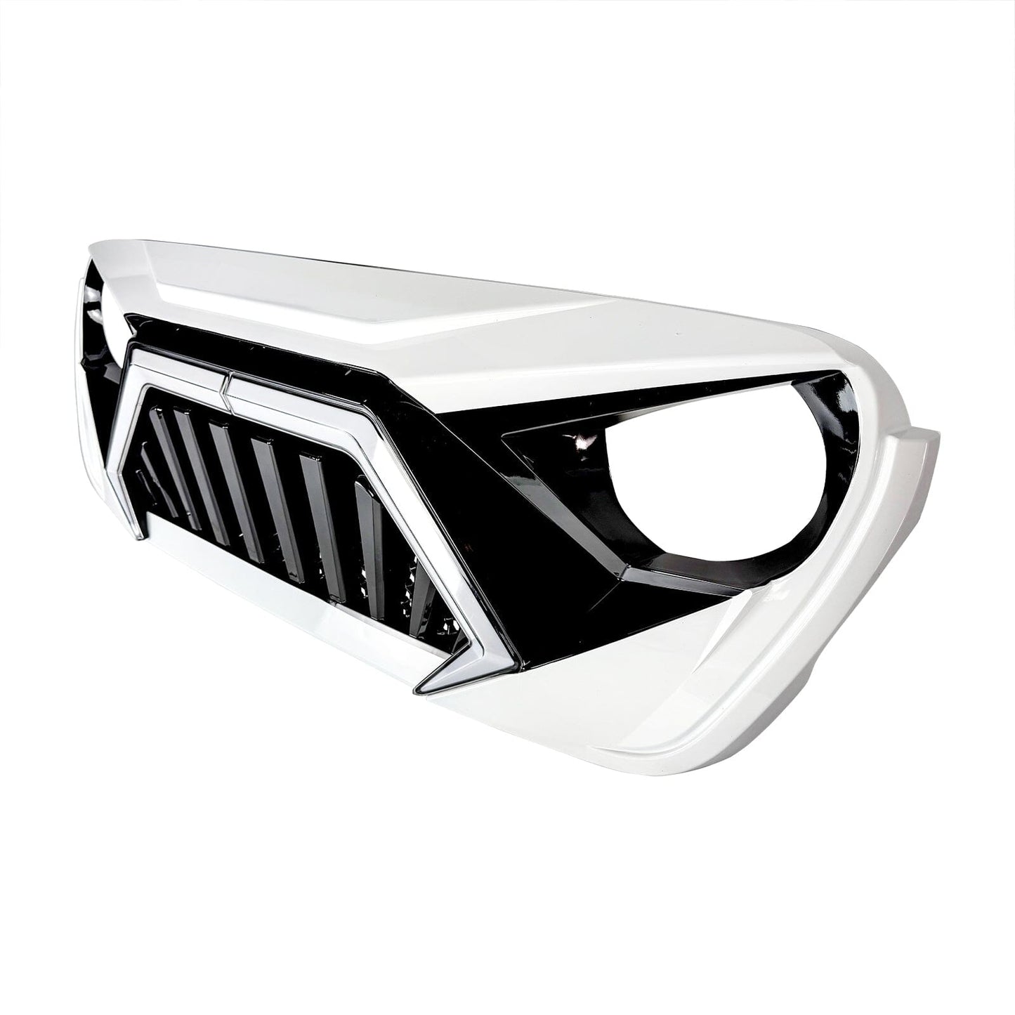 Goliath Grille W/ LED DRL and Turn Signals - White & Black For 18+ Jeep Wrangler JL & Gladiator JT | Amoffroad