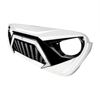 Goliath Grille W/ LED DRL and Turn Signals - White & Black For 18+ Jeep Wrangler JL & Gladiator JT | Amoffroad