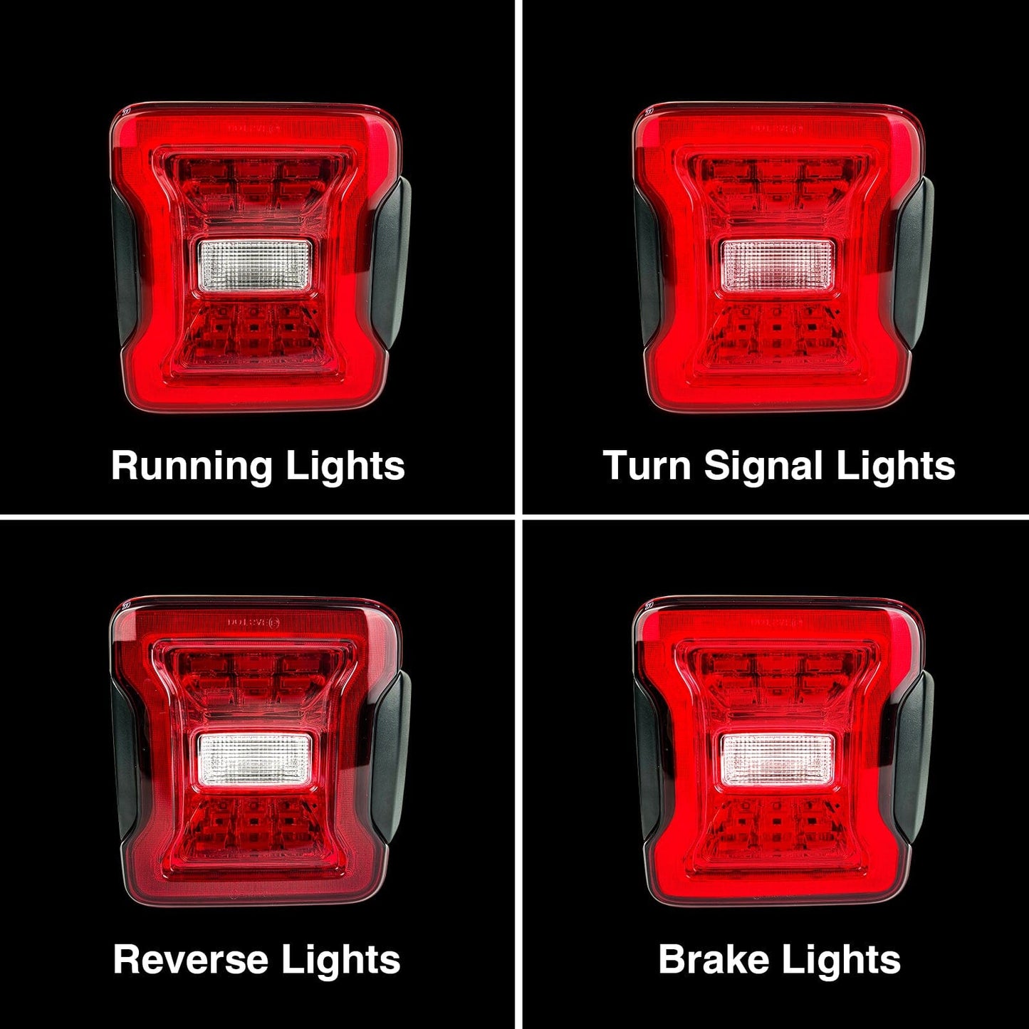 JK to JL Conversion Tail Lights - Red Lens For 07-18 Jeep Wrangler JK/ JKU(DOT Approved) | Amoffroad
