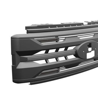 LED Armor Grille w/ DRL, Amber Lights & OEM Emblem Hole - Matte Black For 2023-2027 Ford F-250 / F-350 Super Duty XL / XLT| Amoffroad