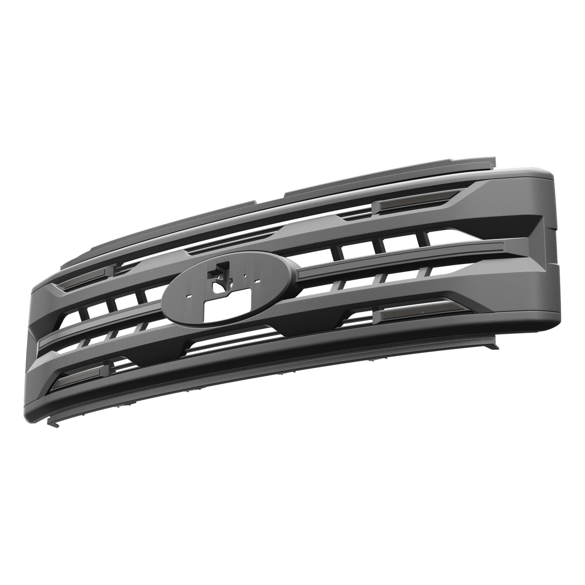 LED Armor Grille w/ DRL, Amber Lights & OEM Emblem Hole - Matte Black For 2023-2027 Ford F-250 / F-350 Super Duty XL / XLT| Amoffroad