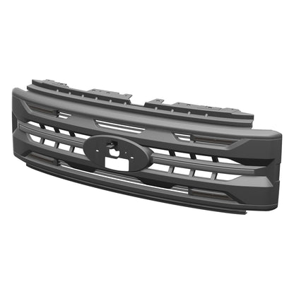 LED Armor Grille w/ DRL, Amber Lights & OEM Emblem Hole - Matte Black For 2023-2027 Ford F-250 / F-350 Super Duty XL / XLT| Amoffroad